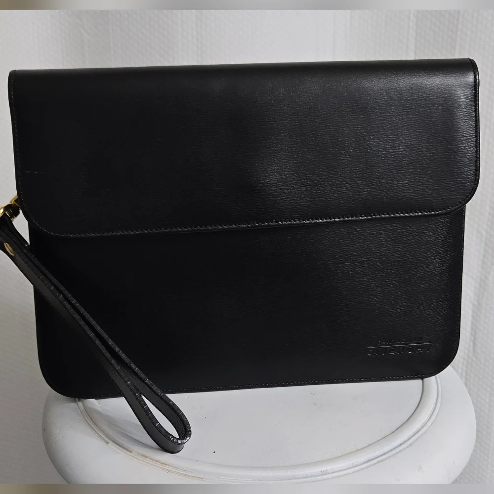 EUC Vintage Givenchy Gentleman Leather Unisex Clutch w/COA